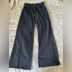 Gap High Waist Wide Leg Black Jeans